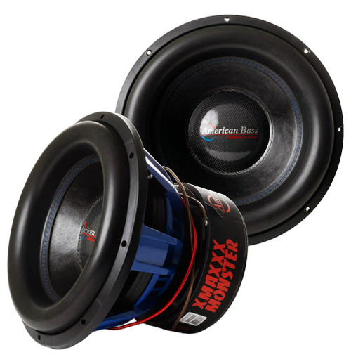 American Bass XMAX 15" Subwoofer | D1/D2 Voice Coil, 4250 Watts RMS / 8500 Watts Max, HUGE Surround