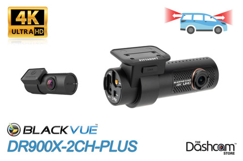 BlackVue DR900X-2CH-PLUS Dual Lens 4K GPS WiFi Cloud-Capable Dashcam For Front/Rear Or Front/Interior