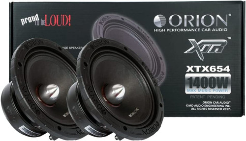 Orion XTX654 6.5" 1400 Watt High Efficiency Midrange Speaker - 4 Ohm XTR
