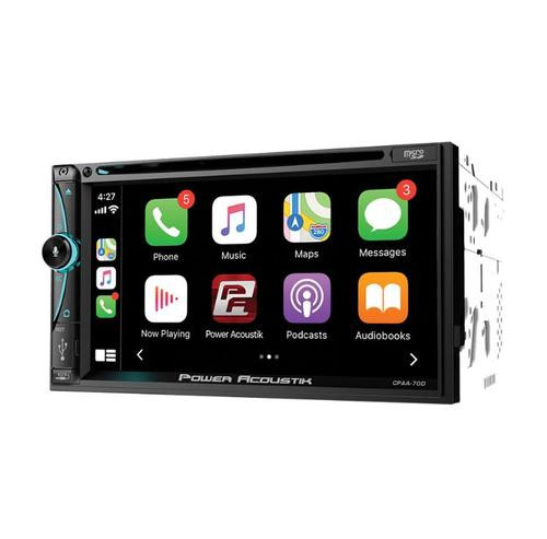 Power Acoustik 7" Bluetooth Radio AM/FM MP3 USB Apple Car Play Double Din LCD Touch Screen CPAA-70D