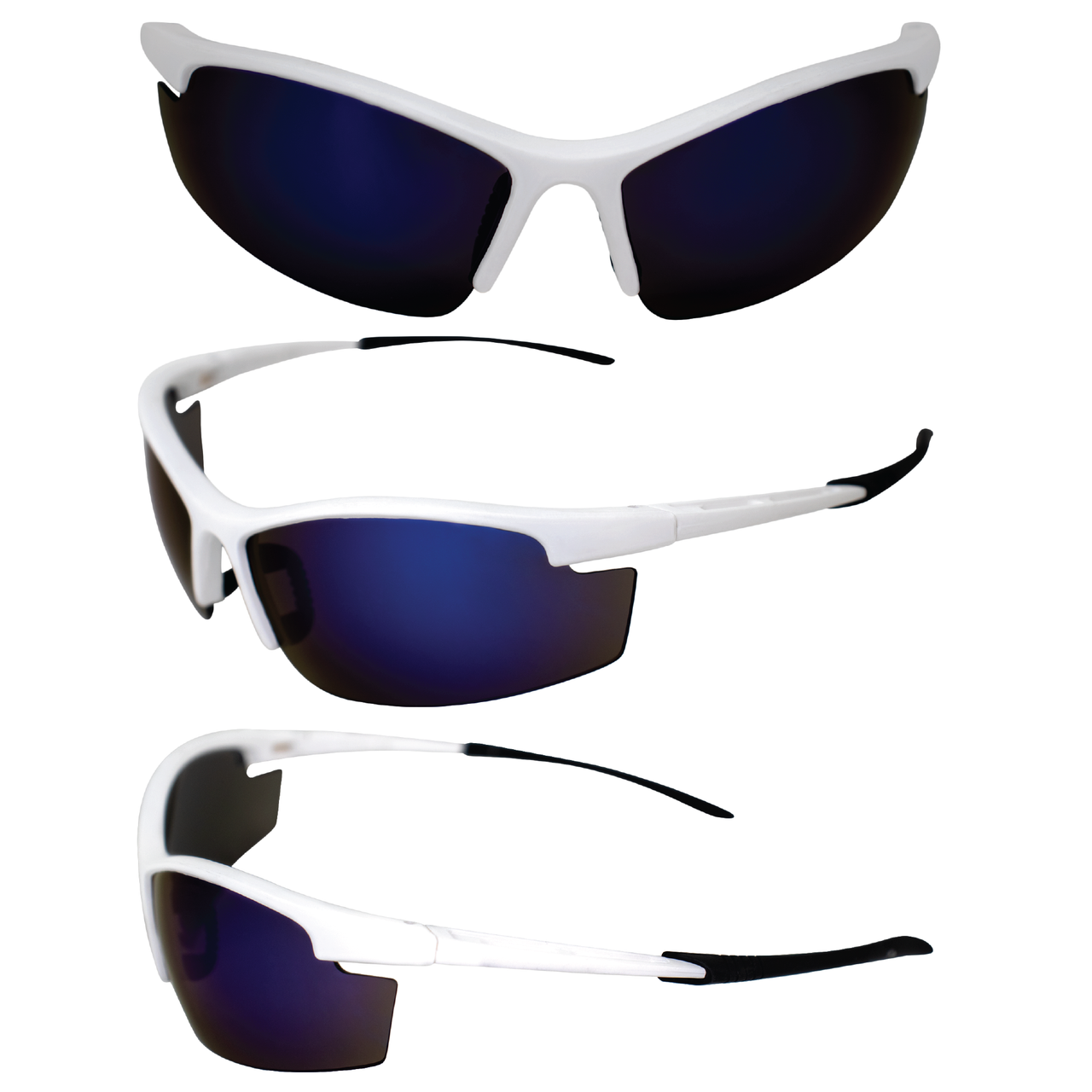 West Biking Wrap-around Photochromic Sunglasses for Men Women Sports  Glasses, White Frame Colorful Lens