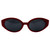 AlterImage Jackie Fashion Retro Sunglasses for Women Red Frame w/ Smoke Lenses