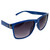 AlterImage Drift Sports Fashion Retro Sunglasses for Women Blue Frame w/Silver Metal Accent & Gradient Smoke Lenses