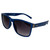 AlterImage Drift Sports Fashion Retro Sunglasses for Women Blue Frame w/Silver Metal Accent & Gradient Smoke Lenses