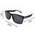 AlterImage Drift Sports Fashion Retro Sunglasses for Women Black Frame w/Silver Metal Accent & Smoke Lenses