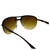 AlterImage Amelia Fashion Retro Sunglasses for Women Semi-Rimless Aviator Tortoise Frame w/ Gradient Brown Lenses
