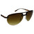 AlterImage Amelia Fashion Retro Sunglasses for Women Semi-Rimless Aviator Tortoise Frame w/ Gradient Brown Lenses