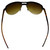AlterImage Amelia Fashion Retro Sunglasses for Women Semi-Rimless Aviator Tortoise Frame w/ Gradient Brown Lenses