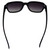 AlterImage Sunset Fashion Retro Sunglasses for Women Black Frame w/Silver Metal Accent & Gradient Smoke Lenses