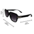 AlterImage Sunset Fashion Retro Sunglasses for Women Black Frame w/Silver Metal Accent & Gradient Smoke Lenses