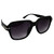 AlterImage Sunset Fashion Retro Sunglasses for Women Black Frame w/Silver Metal Accent & Gradient Smoke Lenses