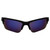 AlterImage Sprint Wraparound Sports Retro Sunglasses for Men or Women Black Semi-Rimless Frame w/Coinjected Rubber Tips & G-Tech Blue Lenses
