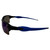AlterImage Sprint Wraparound Sports Retro Sunglasses for Men or Women Black Semi-Rimless Frame w/Coinjected Rubber Tips & G-Tech Blue Lenses