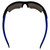 AlterImage Sprint Wraparound Sports Retro Sunglasses for Men or Women Black Semi-Rimless Frame w/Coinjected Rubber Tips & G-Tech Blue Lenses