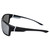 AlterImage Tussle Wraparound Sports & Motorcycle Retro Sunglasses for Men or Women Black Frame w/ Coinjected Rubber Temples & Flash Mirror Lenses
