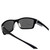 AlterImage Tussle Wraparound Sports & Motorcycle Retro Sunglasses for Men or Women Black Frame w/ Coinjected Rubber Temples & Flash Mirror Lenses