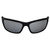 AlterImage Tussle Wraparound Sports & Motorcycle Retro Sunglasses for Men or Women Black Frame w/ Coinjected Rubber Temples & Flash Mirror Lenses