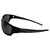 AlterImage Chance Wraparound Sports & Motorcycle Retro Sunglasses for Men or Women Black Frame w/ Coinjected Rubber Temples & Smoke Lenses