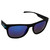 AlterImage Crash Sports Fashion Retro Sunglasses for Men or Women Black Frame w/Metal Accents & G-Tech Blue Lenses