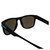 AlterImage Crash Sports Fashion Retro Sunglasses for Men or Women Black Frame w/Metal Accents & G-Tech Blue Lenses