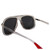 AlterImage Shore Sports Fashion Retro Sunglasses for Men or Women Silver Frame w/ Silver Metal Accents & Smoke Lenses