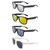 AlterImage Jive Sports Retro Sunglasses for Men or Women 4 Pair Black & White Frames w/Flash Mirror G-Tech Red & Smoke Lenses