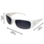 AlterImage Boardwalk Fashion Motorcycle Retro Sunglasses for Men or Women 2 Pair Wraparound Black & White Frames w/Gradient Smoke Lenses