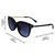 AlterImage Allure Fashion Retro Sunglasses for Women 2 Pair Black & Brown Frames w/ Dual-Color Metal Temples & Gradient Smoke & Brown Lenses