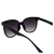 AlterImage Glam Fashion Retro Sunglasses for Women 2 Pair Black & Gray Frames w/ Silver Metal Accents Gradient Smoke & Smoke Lenses