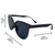 AlterImage Glam Fashion Retro Sunglasses for Women 2 Pair Black & Gray Frames w/ Silver Metal Accents Gradient Smoke & Smoke Lenses