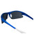 AlterImage Scout Wraparound Sports & Motorcycle Retro Sunglasses for Men or Women 2 Pair Semi-Rimless Black & Blue Frames w/Rubber Tips & Nose Pads Smoke Lenses