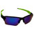 AlterImage Sprint Wraparound Sports Retro Sunglasses for Men or Women 3 Pair Blue & Black Semi-Rimless Frames w/Coinjected Rubber Tips & G-Tech Red/Blue/Green Lenses