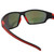 AlterImage Chance Wraparound Sports & Motorcycle Retro Sunglasses for Men or Women 2 Pair Black Frames w/ Coinjected Rubber Temples G-Tech Red & Smoke Lenses