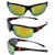 AlterImage Guardian Wraparound Sports & Motorcycle Retro Sunglasses for Men or Women 2 Pair Semi-Rimless Gray & Black Frames w/Flash Mirror & G-Tech Red Lenses