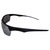 AlterImage Orion Wraparound Sports Retro Sunglasses for Men or Women Black Semi-Rimless Frame w/ Coinjected Black Rubber Tips & Flash Mirror Lenses