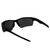 AlterImage Orion Wraparound Sports Retro Sunglasses for Men or Women Black Semi-Rimless Frame w/ Coinjected Black Rubber Tips & Flash Mirror Lenses