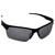 AlterImage Orion Wraparound Sports Retro Sunglasses for Men or Women Black Semi-Rimless Frame w/ Coinjected Black Rubber Tips & Flash Mirror Lenses