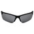 AlterImage Orion Wraparound Sports Retro Sunglasses for Men or Women Black Semi-Rimless Frame w/ Coinjected Black Rubber Tips & Flash Mirror Lenses