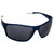 AlterImage Stream Wraparound Sports & Motorcycle Retro Sunglasses for Men or Women 3 Pair Black Gray & Blue Frames w/Rubber Tips & Nose Pads Smoke Lenses