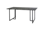 Albany Dining Table- Black Marble Top with Metal Legs 175 cm