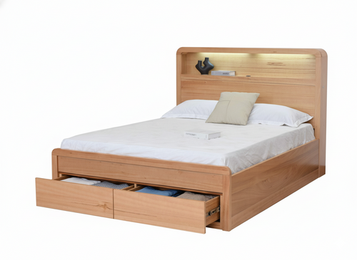 Jane Messmate Timber Queen Lift Up Bed Natural Finish
