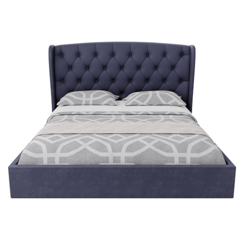 Carol Fabric King Bed Champagne