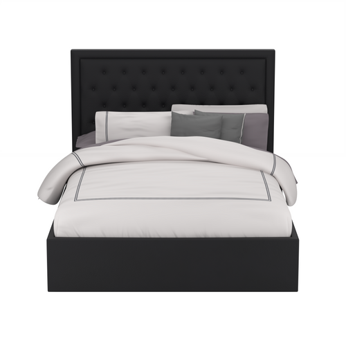 Ruskin Fabric Queen Bed Black