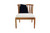 Cairns Sofa Chair - Acacia Wood in Natural Stone Wash Fabric