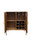 Evon Bar Unit Mango Wood & Jute in Brass Finish Metal Legs