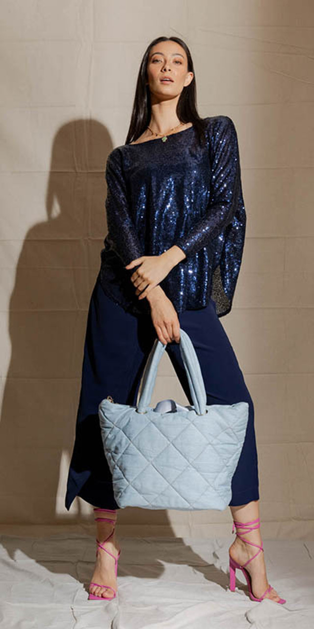 OI - Blue Sequin Over Top