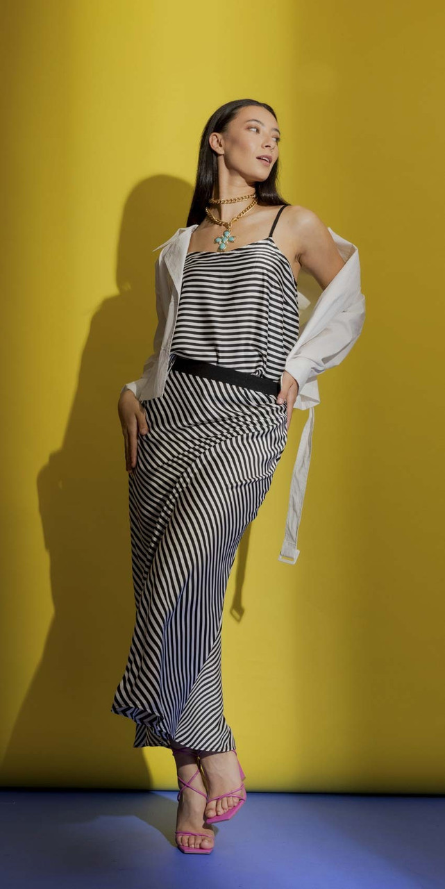 OI - DEC - Thin Stripe Cami and Bias Skirt