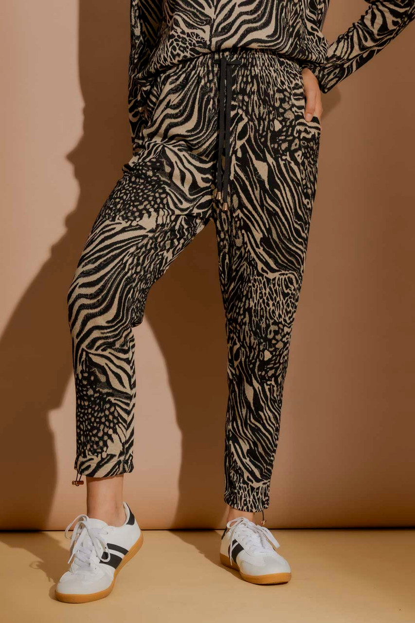 Metallic Animal Knit Lounge Pants | Women's Pants