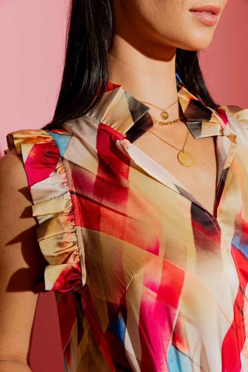 Red Check Ruffle Maxi Dress - Buy Women's Dresses Online