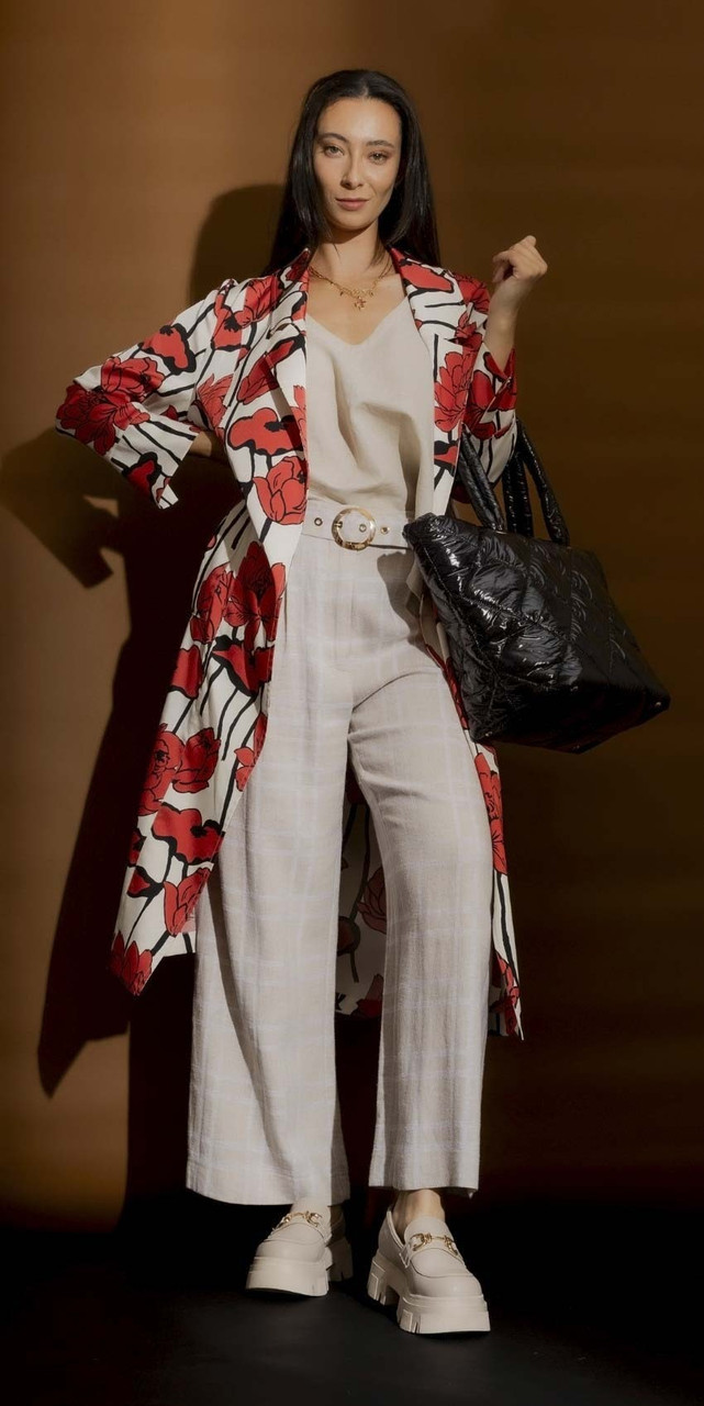 OI - JAN - Natural Linen Cleo with Floral Trench